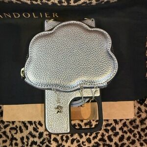 Silver Cloud-Shaped iPhone 14 Pro Max Case